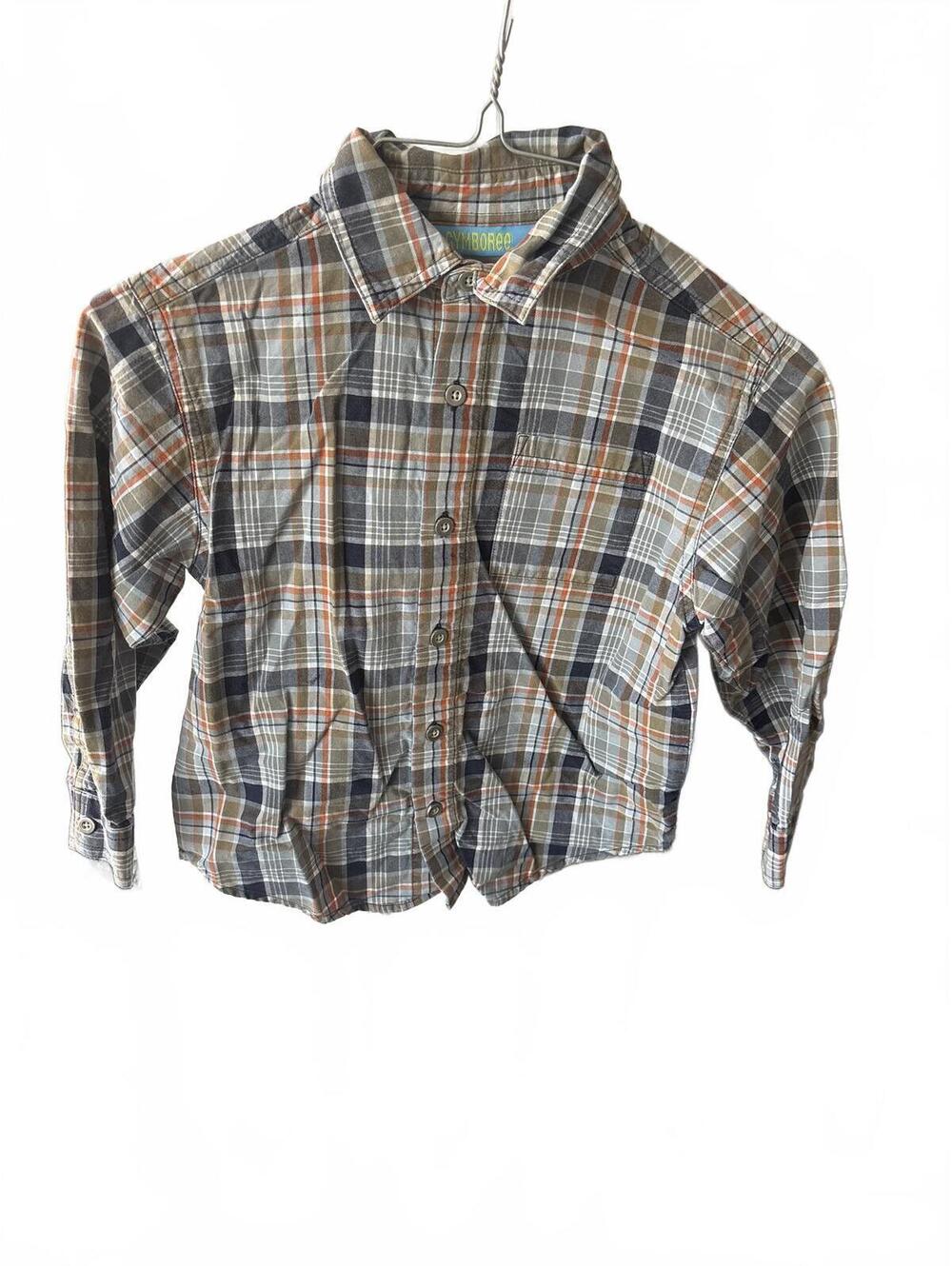 Vintage y2K Gymboree Boys Plaid Button Front Shirt Size 5 Kids
